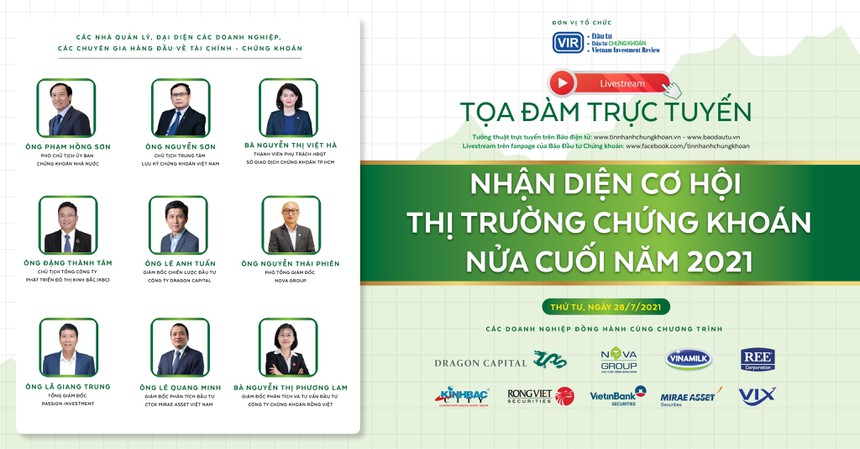 Báo Đầu tư tổ chức tọa đàm trực tuyến về cơ hội thị trường chứng khoán nửa cuối năm 2021